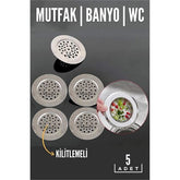 Takaz Global Kilitli Lavabo Süzgeci Figgini Design 5 ADET